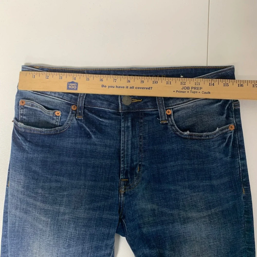 American‎ Eagle Slim Straight Jeans Mens 30x34 Blue Distressed Ne(x)t Level Flex
